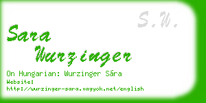 sara wurzinger business card
